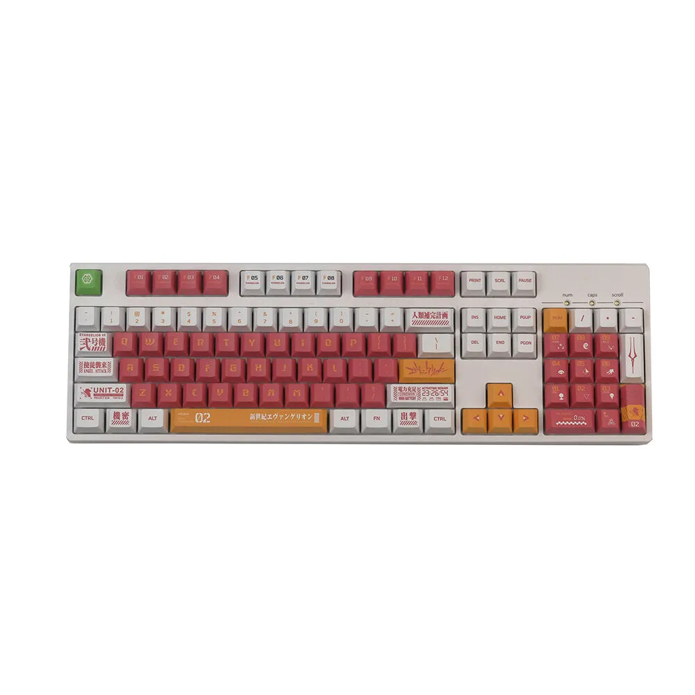 140 Keys EVA Keycap Set Cherry Profile PBT Five-Sided Sublimation Custom Keycaps for Mechanical Keyboards