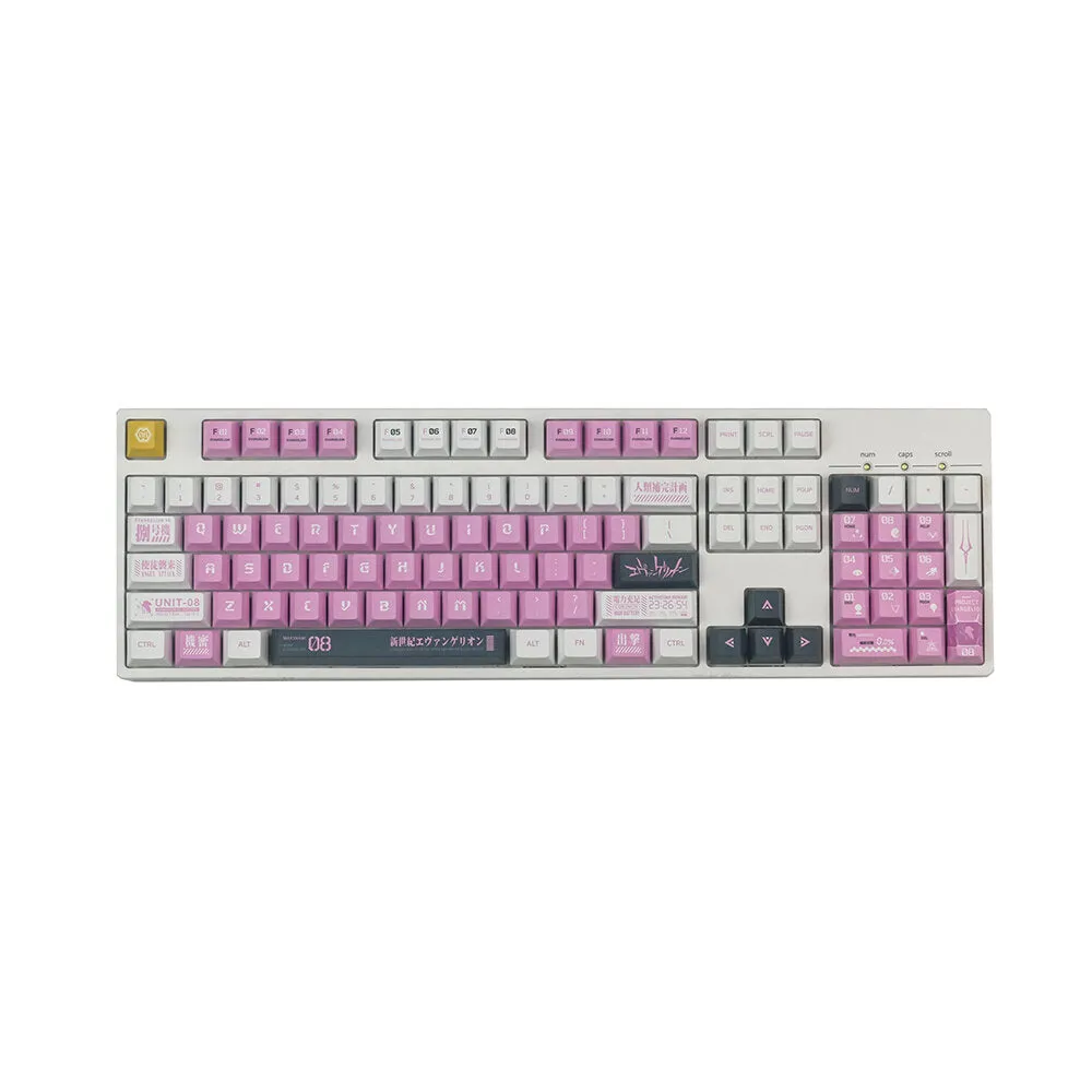 140 Keys EVA Keycap Set Cherry Profile PBT Five-Sided Sublimation Custom Keycaps for Mechanical Keyboards