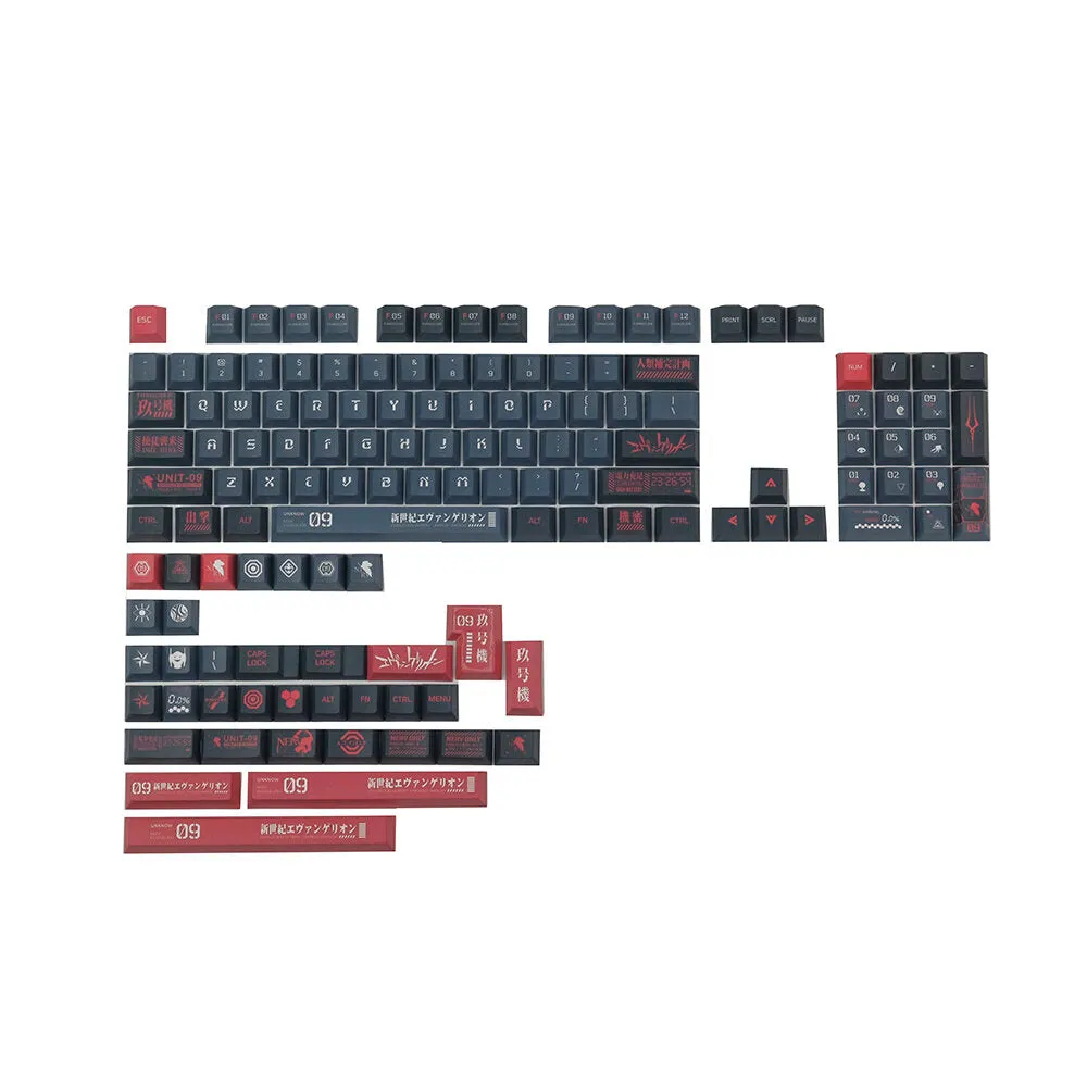 140 Keys EVA Keycap Set Cherry Profile PBT Five-Sided Sublimation Custom Keycaps for Mechanical Keyboards