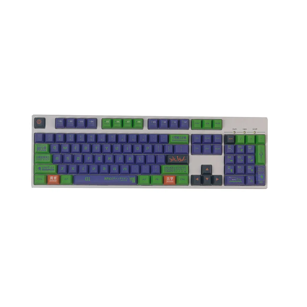 140 Keys EVA Keycap Set Cherry Profile PBT Five-Sided Sublimation Custom Keycaps for Mechanical Keyboards