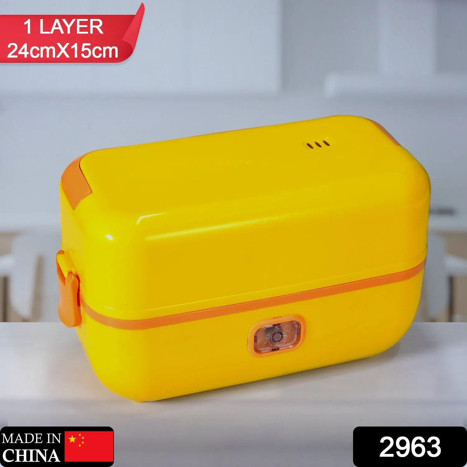 2963 1Layer Electric Lunch Box for Office, Portable Lunch Warmer with Removable 2 Stainless Steel Container.