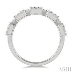 3/4 Ctw Baguette and Round Cut Diamond Fusion Ring in 14K White Gold