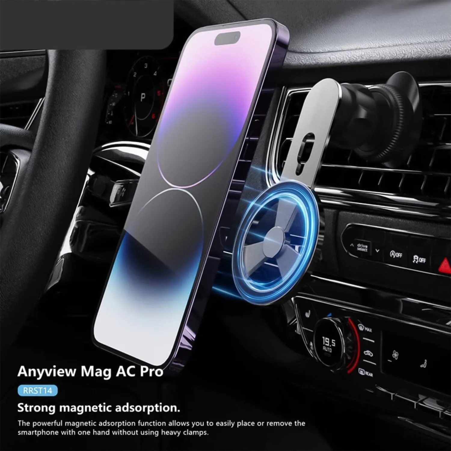 360° Rotatable & Foldable Air Vent Magnetic Phone Holder (1 Pc)