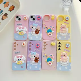 3D Spin Flower Silicone Soft Phone Case - iPhone 13