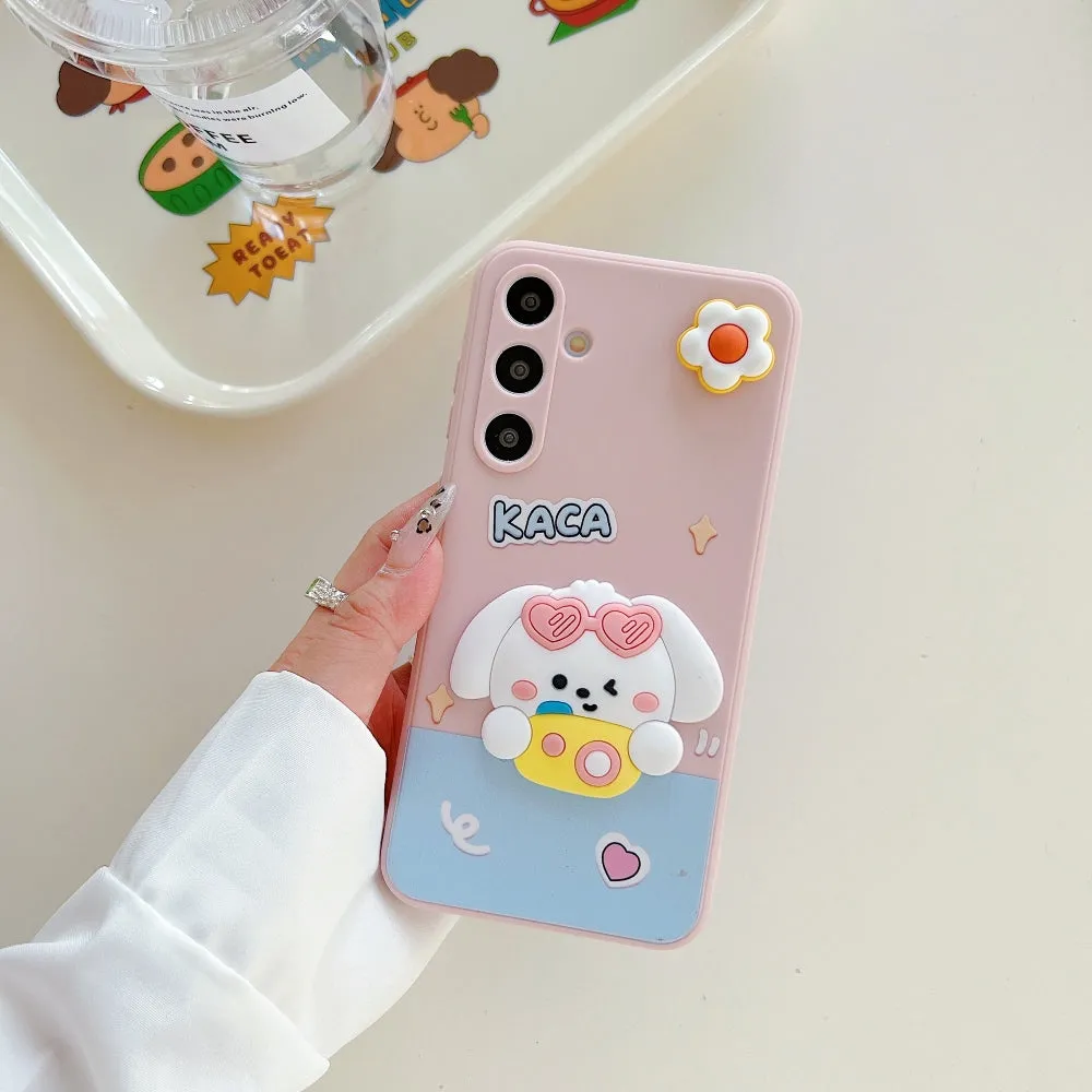 3D Spin Flower Silicone Soft Phone Case - iPhone 13