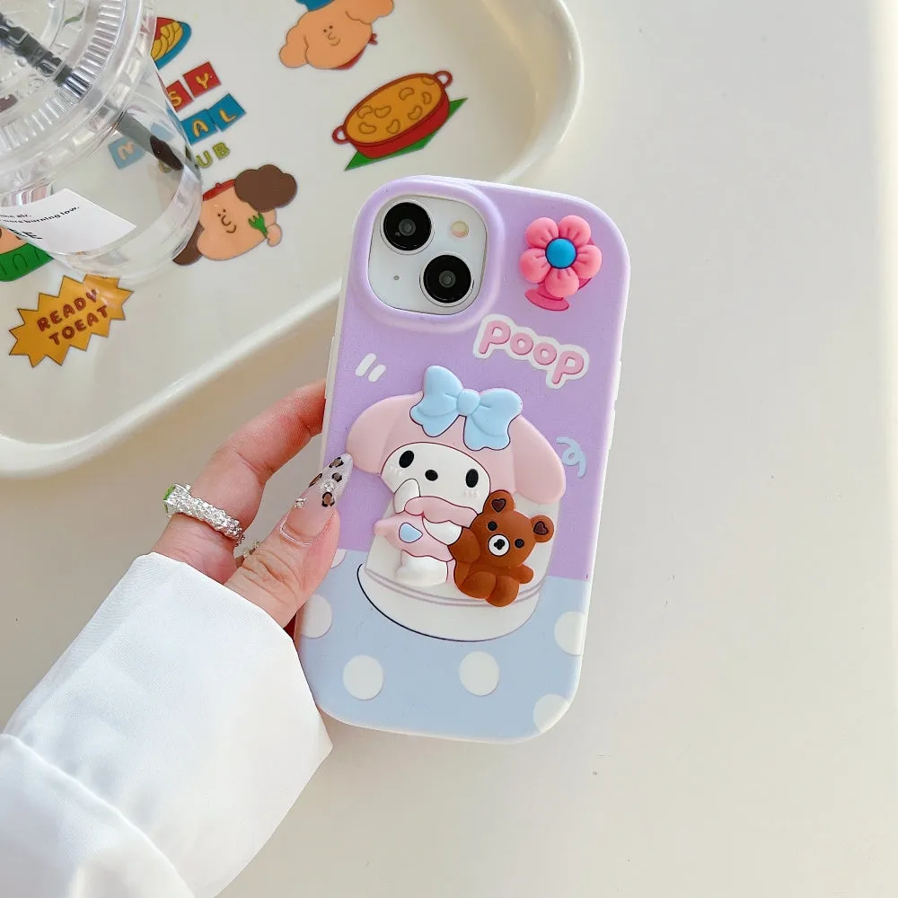 3D Spin Flower Silicone Soft Phone Case - Mi A3