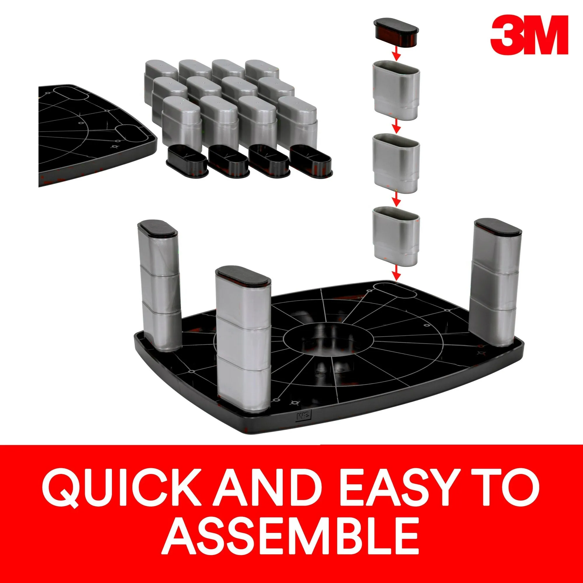 3M Adjustable Monitor Stand MS80B