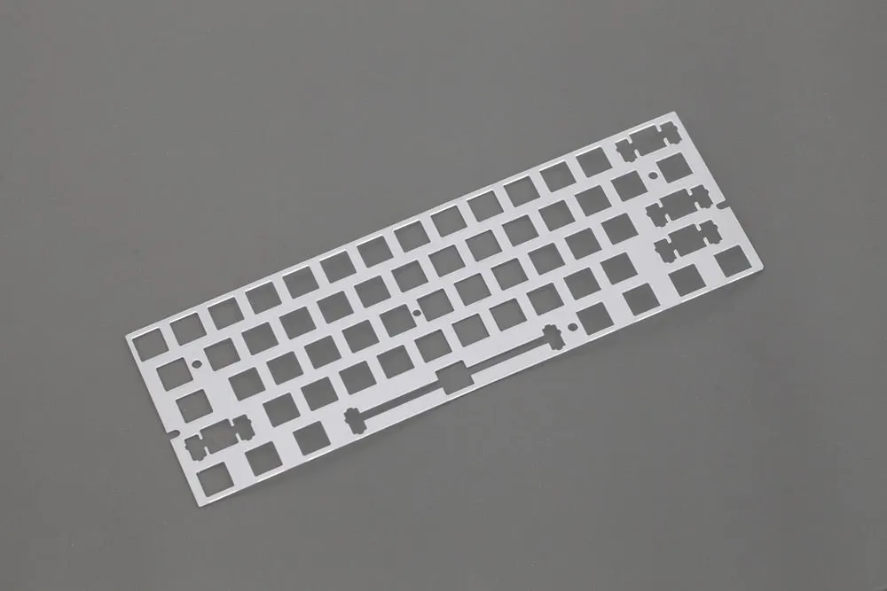 60% PC Plastic Mechanical Keyboard Plate 1,5mm thickness support xd60 xd64 gh60 BM60 ISO with arrow key Transparent Clear color