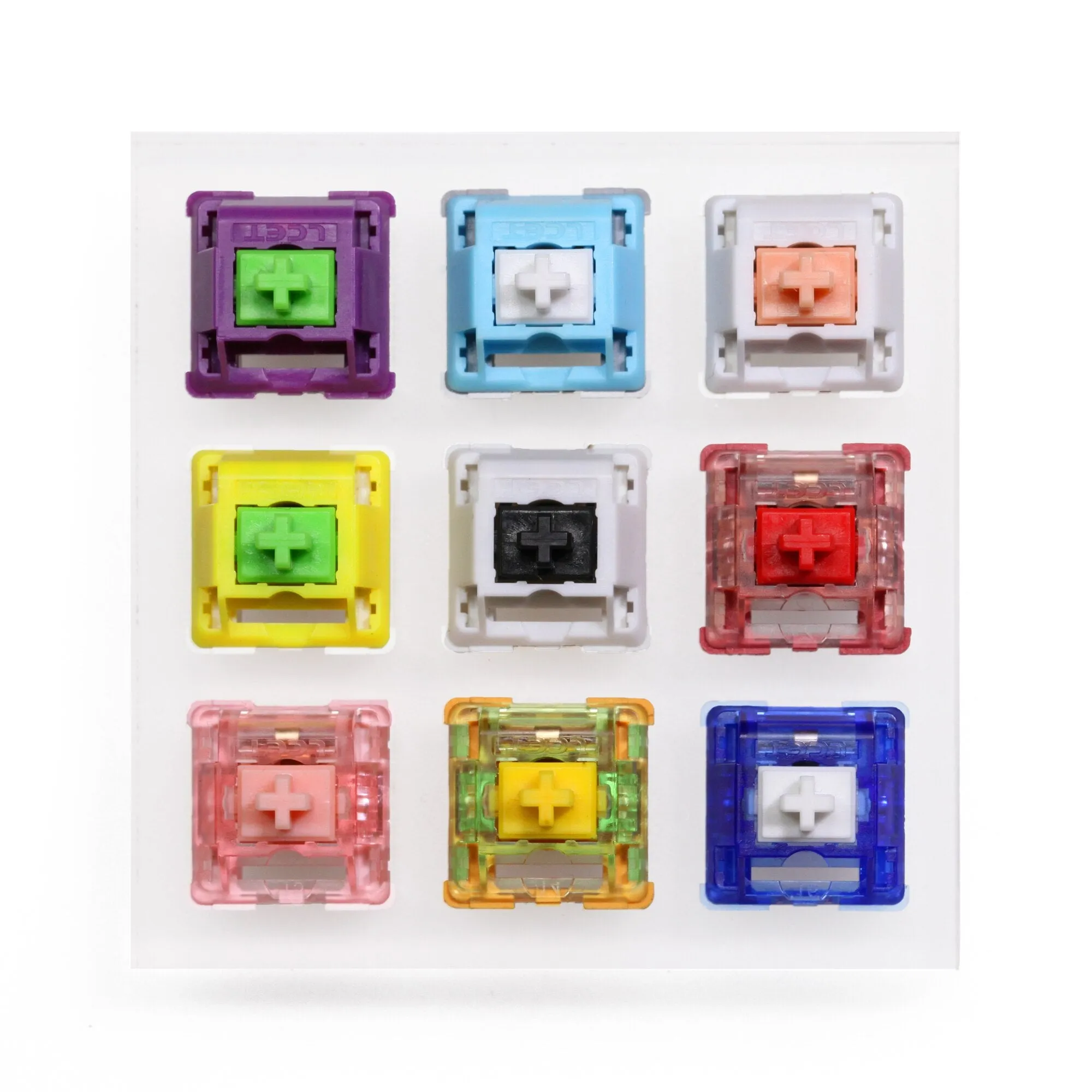 Acrylic Switch Tester 9 LCET SWITCH for Mechanical Keyboard Joker pink White Black Queen blue Grace Sprout Pink Sweet Heart