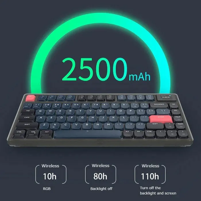 Ajazz AK832 Pro Black Mechanical keyboard RGB (Red switch)