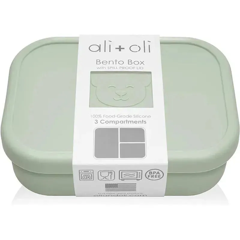 Ali   Oli - Leakproof Silicone Bento Box, Pine