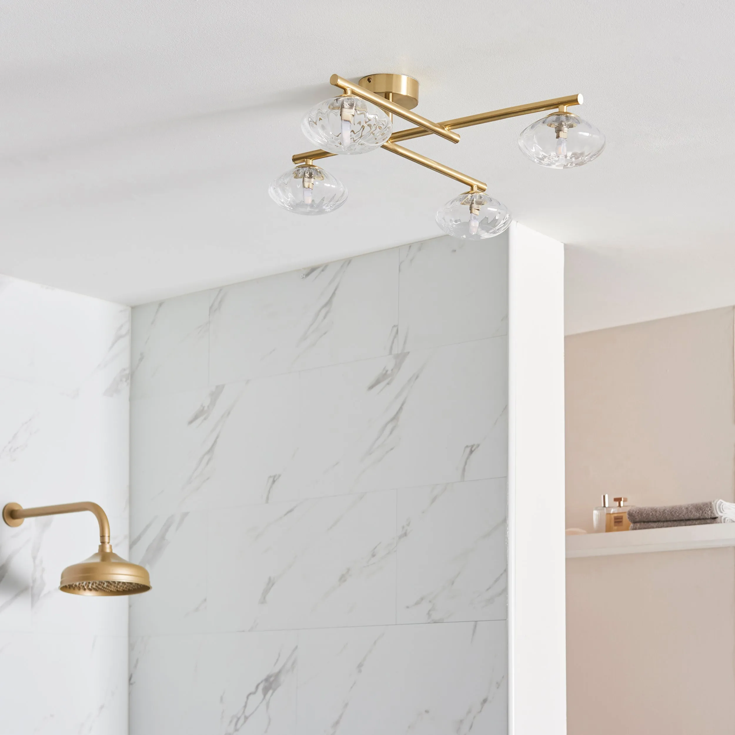 Amos Kuiper Bathroom Ceiling Light Satin Brass