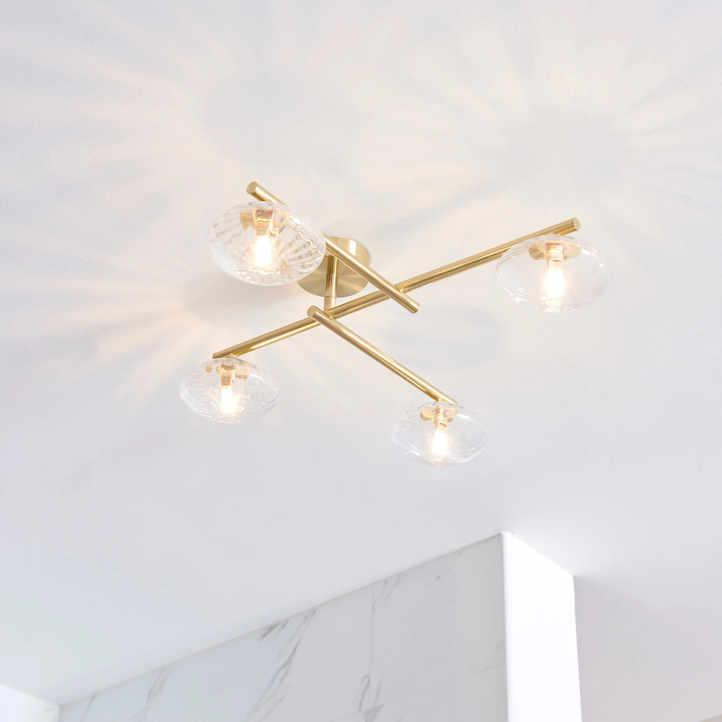 Amos Kuiper Bathroom Ceiling Light Satin Brass