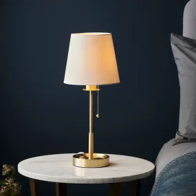 Amos Westminster Table Lamp Satin Brass