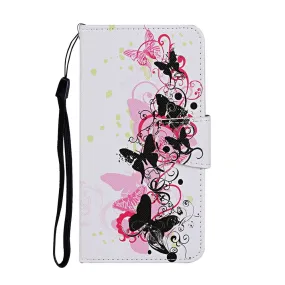 Anymob Samsung Graffiti Butterfly Flip Wallet Phone Case Leather Stand Function Cover