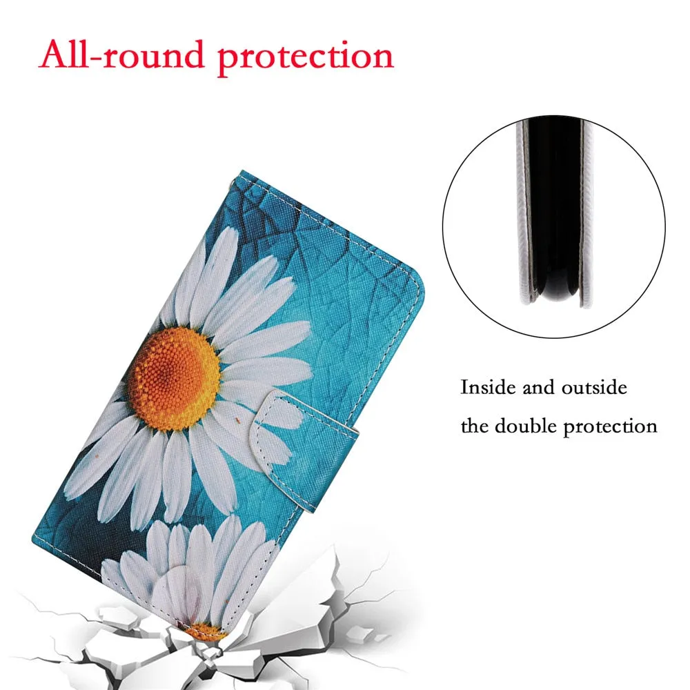 Anymob Samsung Graffiti Butterfly Flip Wallet Phone Case Leather Stand Function Cover