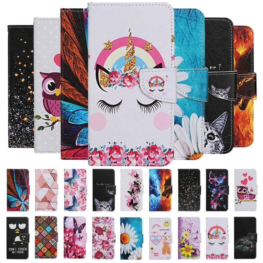 Anymob Samsung Graffiti Butterfly Flip Wallet Phone Case Leather Stand Function Cover