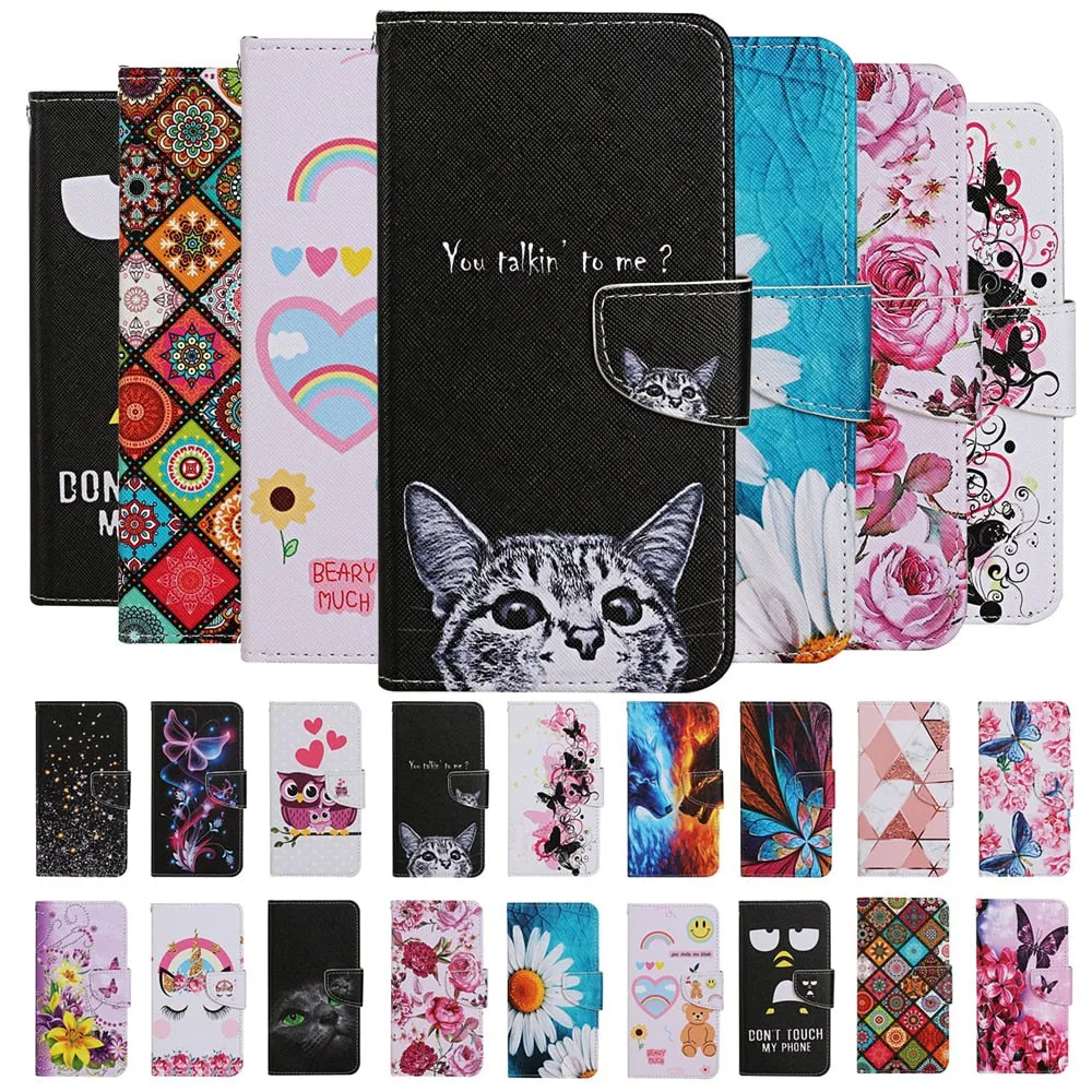 Anymob Samsung Peeking Kitty Phone Cases Leather Flip Stand Cover