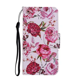 Anymob Samsung Pink Roses Flip Wallet Phone Case Leather Stand Function Cover