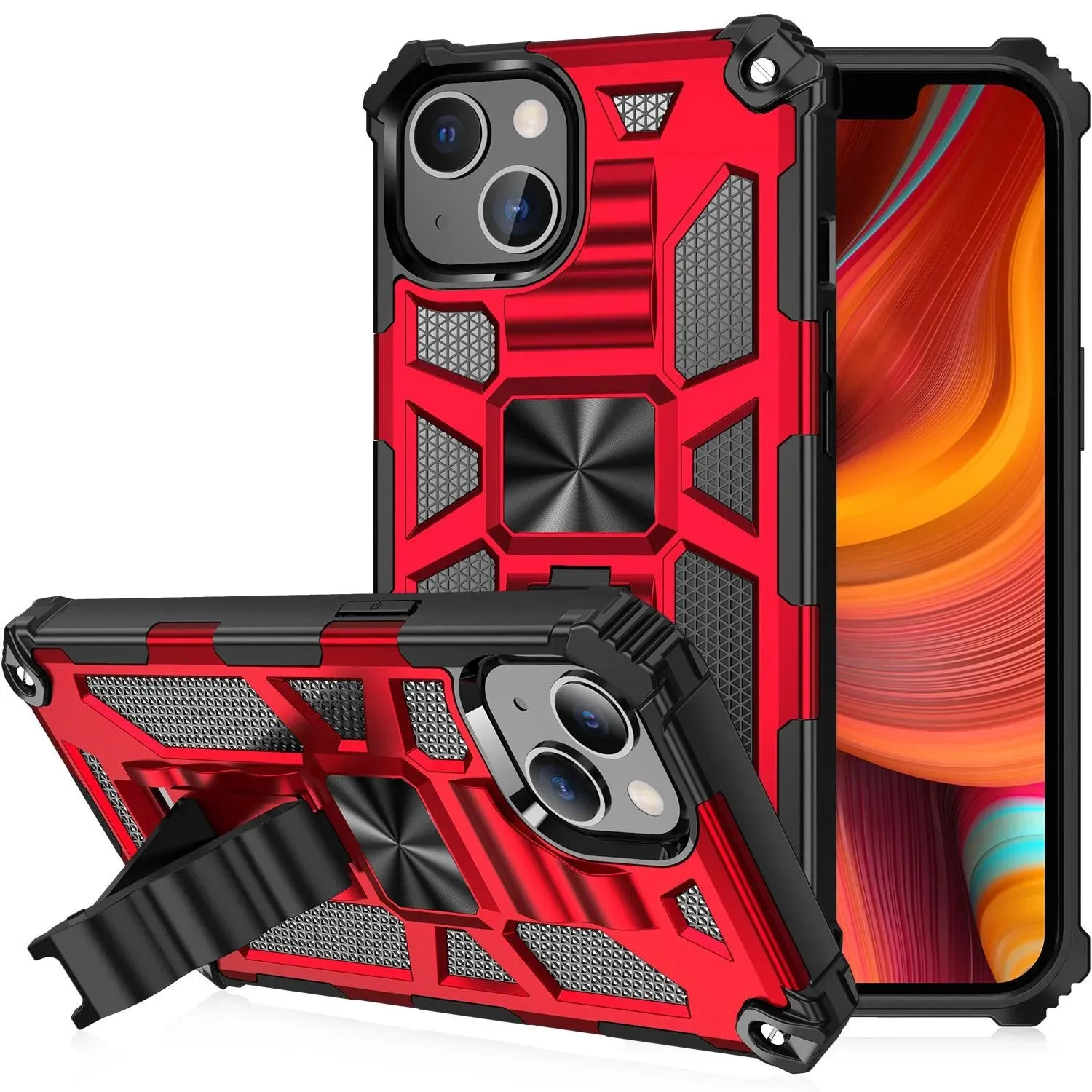 Apple iPhone 13 Armor Case Kickstand & Magnetic Mount