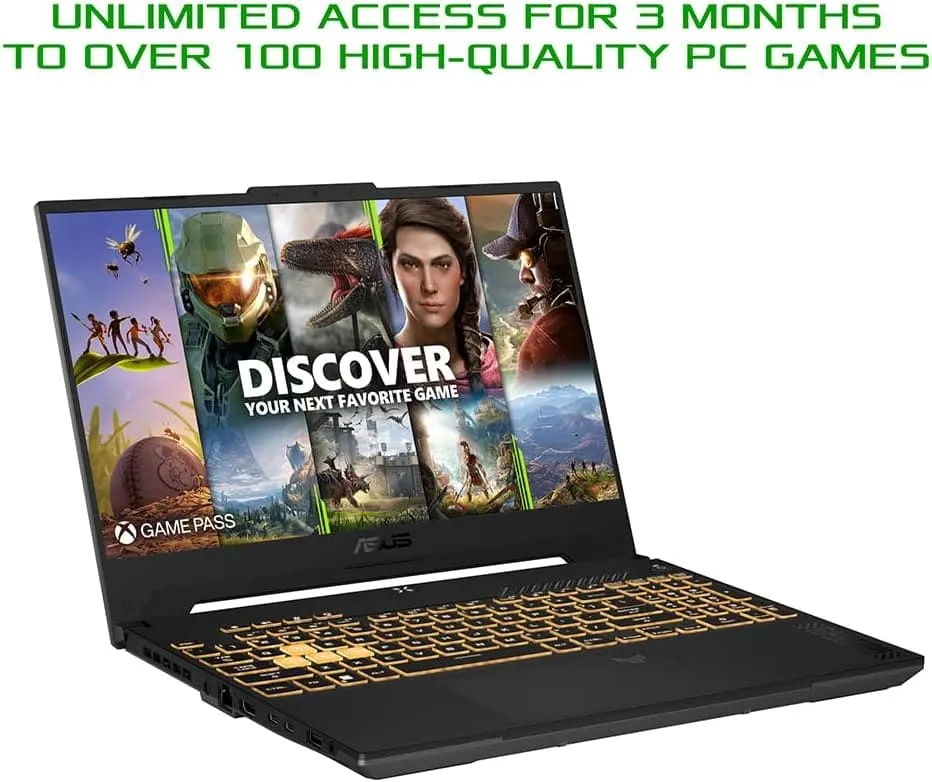 ASUS Laptop TUF Gaming F15 FX507ZU4 15.6" Full HD 144Hz Gaming Laptop Intel i7-12700H 14-Cores, NVIDIA GeForce RTX 4050 6GB Graphics (140W TGP), 8 x2 GB RAM, 512GB SSD, Windows 11