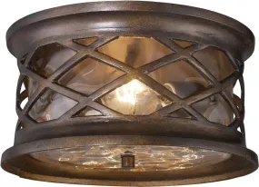 Barrington Gate 2 Light Outdoor Flush Mount In Hazelnut Bronze