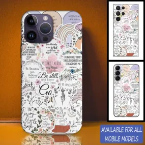 Be Still And Know That I Am God Sticker Personalized Phone Case - Christian Phone Case - Bible Verse Phone Case