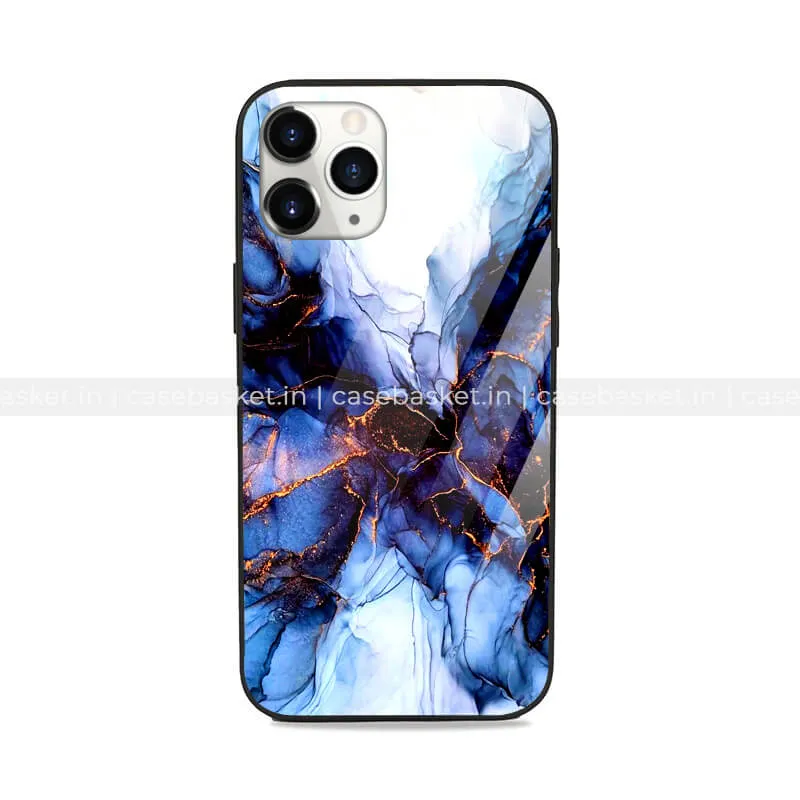 Blue Chaos Glass Phone Cover