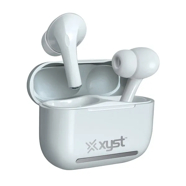 Bluetooth(R) Earbuds, True Wireless with Charging Case, White, XYS-ETW300W