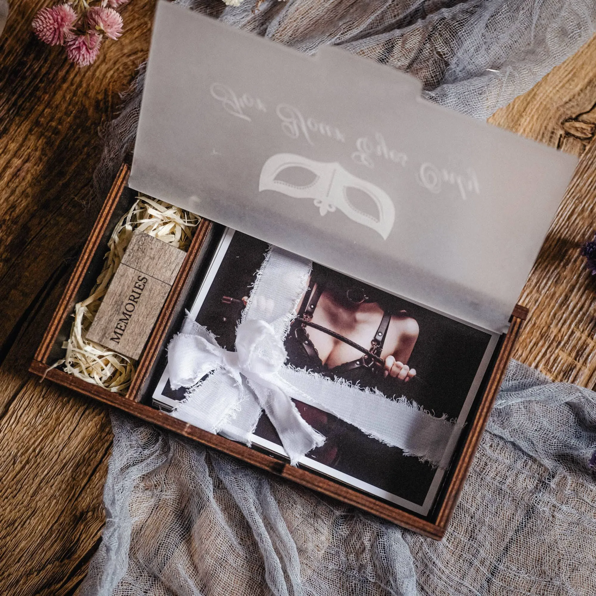 Boudoir Photo Box - "For Your Eyes Only" Engraved Keepsake