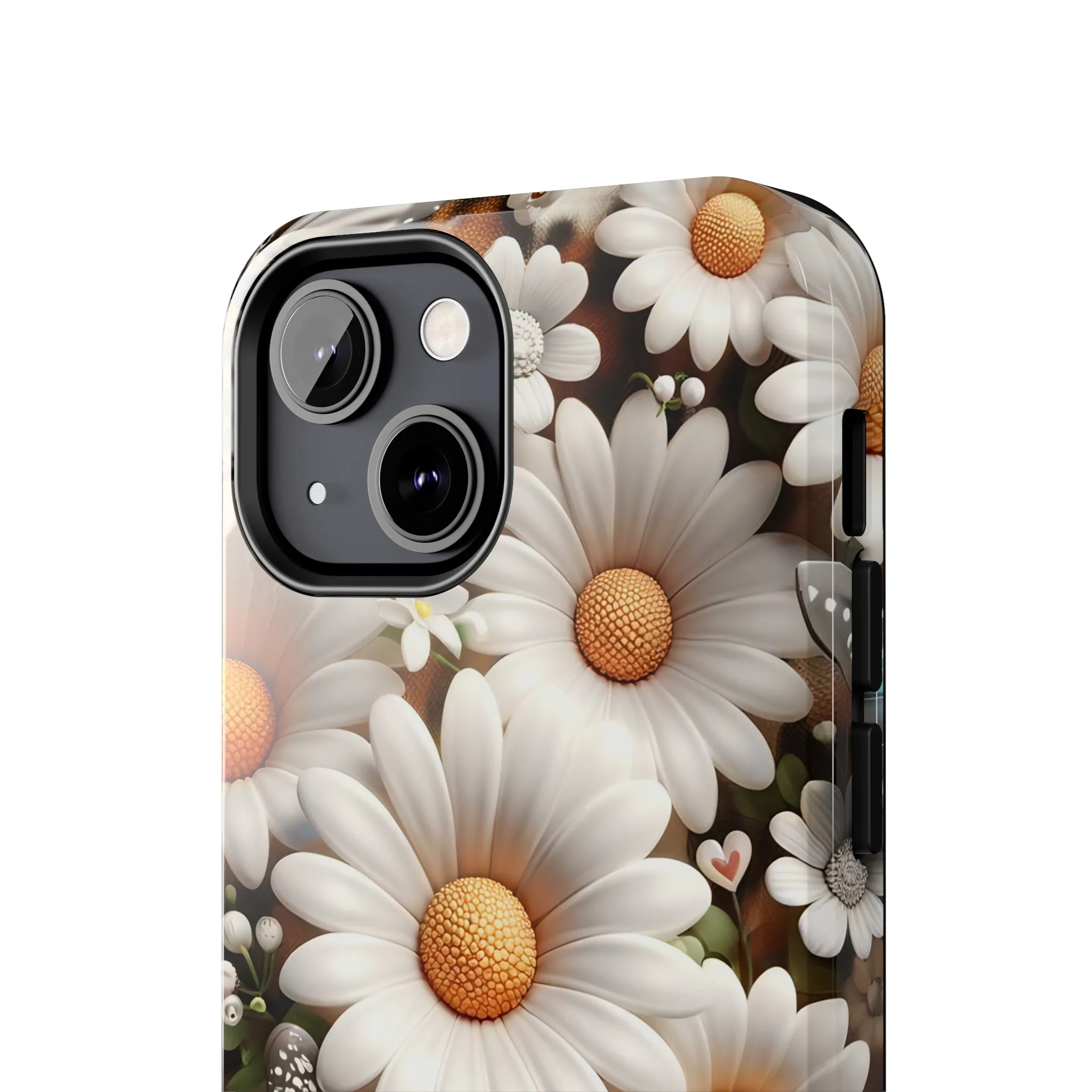 Butterflies, Leopard Print & Daisies Digital print Design Tough Phone Case compatible with a large variety of iPhone models,Gift, Phone Case