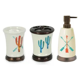 Cactus 3PC Bath Countertop Accessory Set