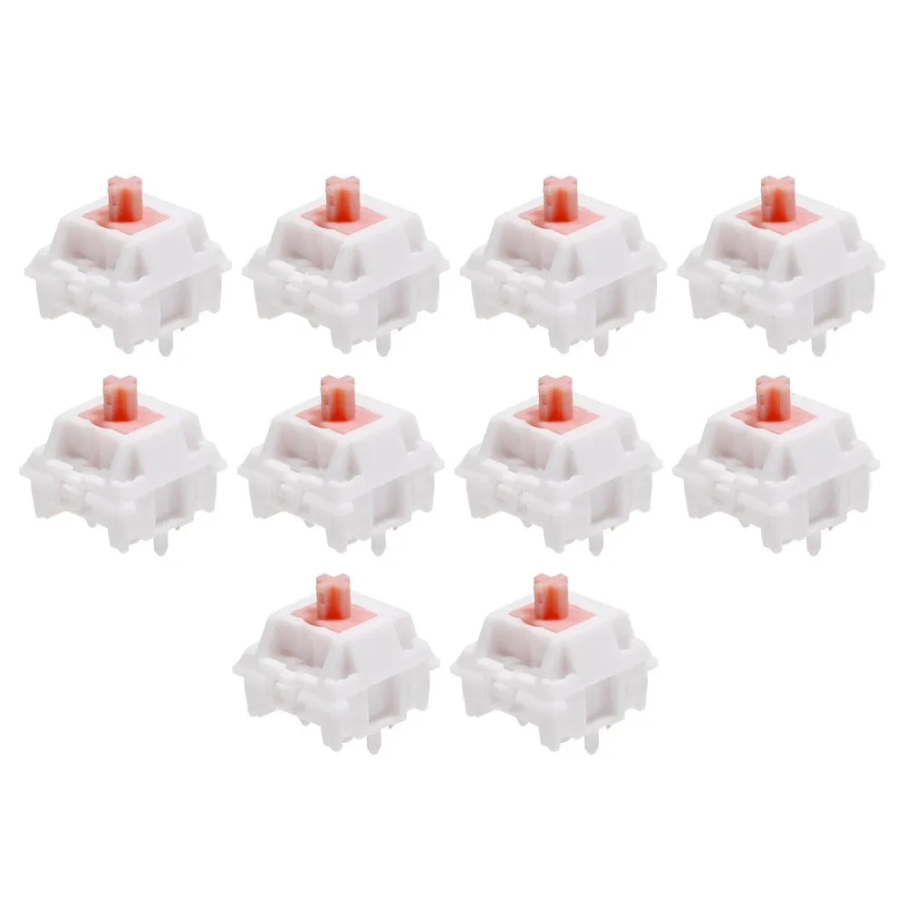 Candy Sakura Snow Switch RGB SMD Tactile 62g 65g Switches For Mechanical keyboard mx stem 5pin Gold Plated Long Spring