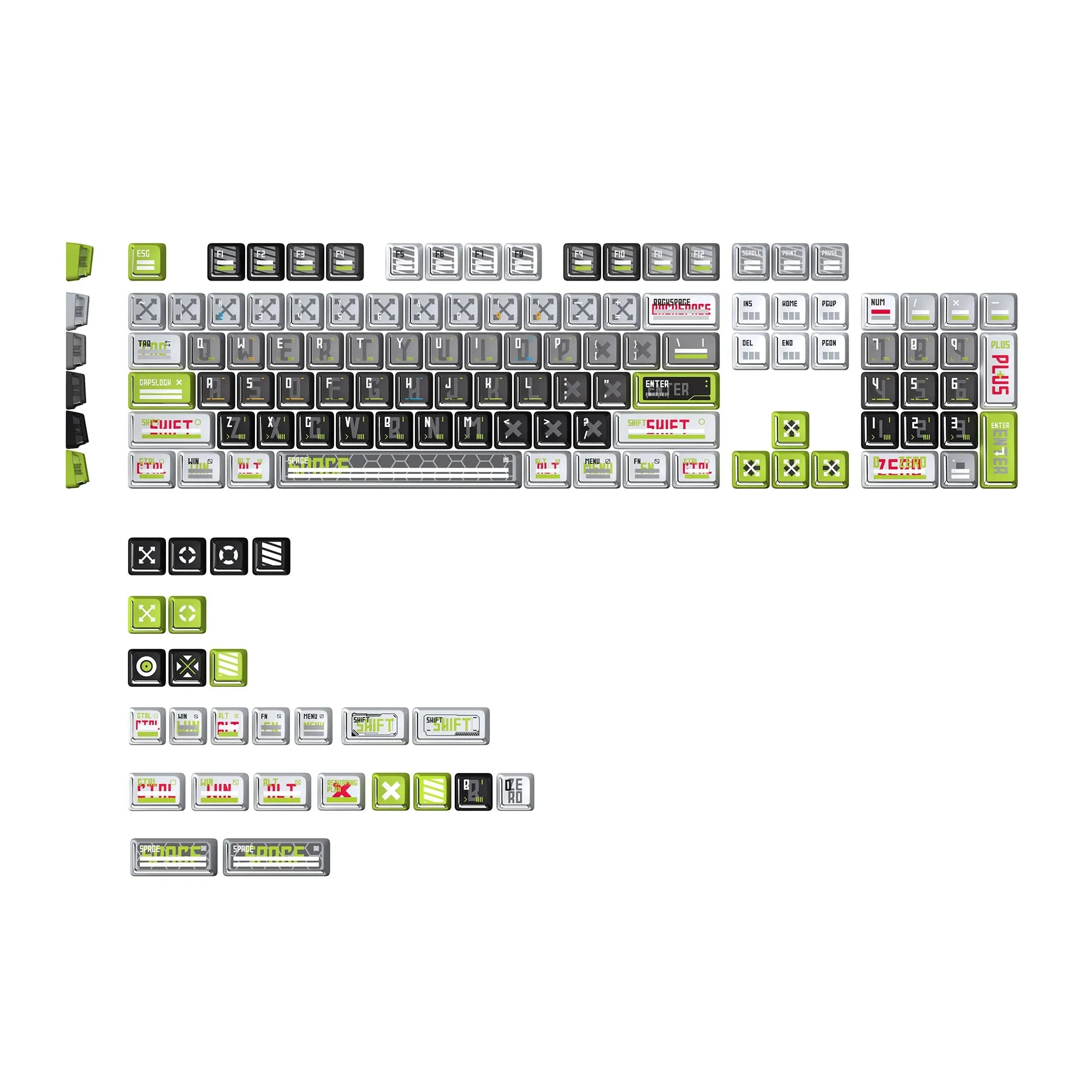 CAPXXX Remodeling Plan Keycap pbt doubleshot Dye Subbed acklit for mechanical keyboard white gh60 87 tkl 104 108 ansi bm60 PC