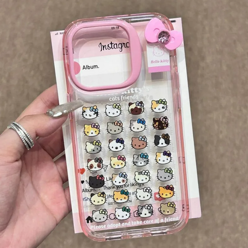 Cartoon Full Mini Kitty Pink Phone Case KI557