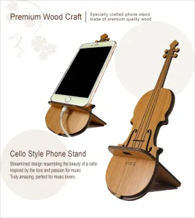 Cello Handcrafted Wooden Phone Stand