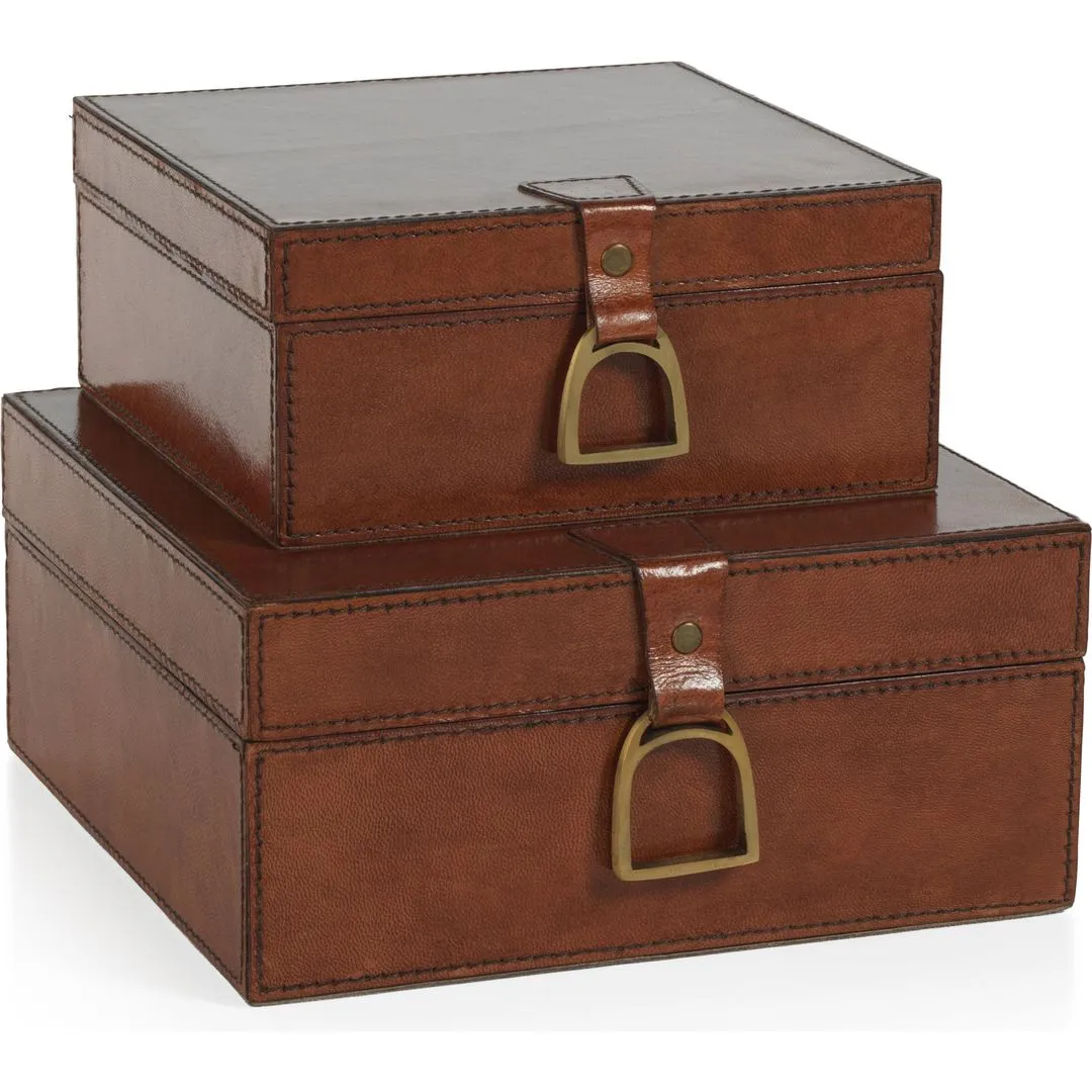 Chadwell Square Leather Decorative Box