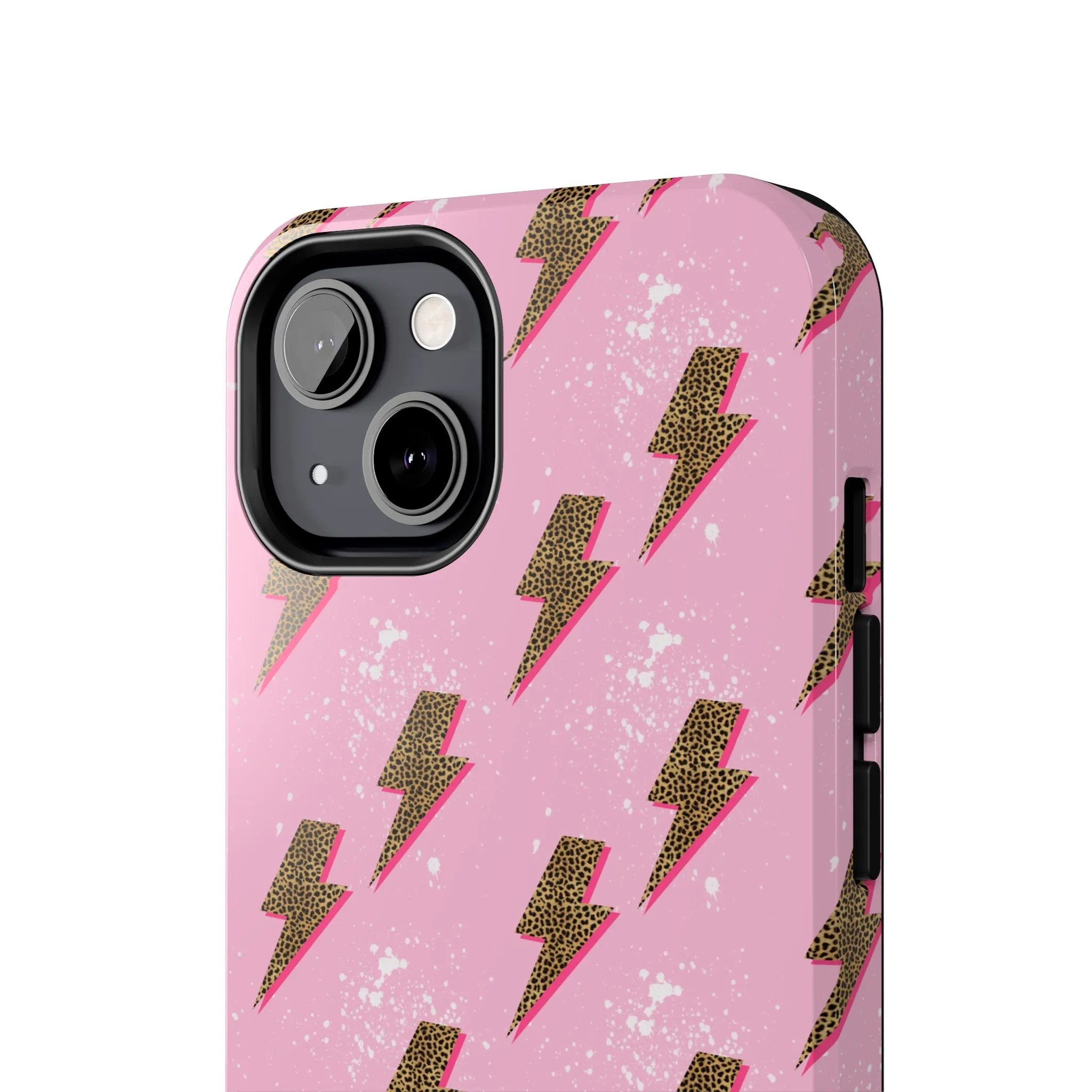 Cheetah Print Lightning Bolts Design Phone Case- Lightweight, Impact Resistant Cover for iPhone 6, 6s, 12, 13, 14, 15