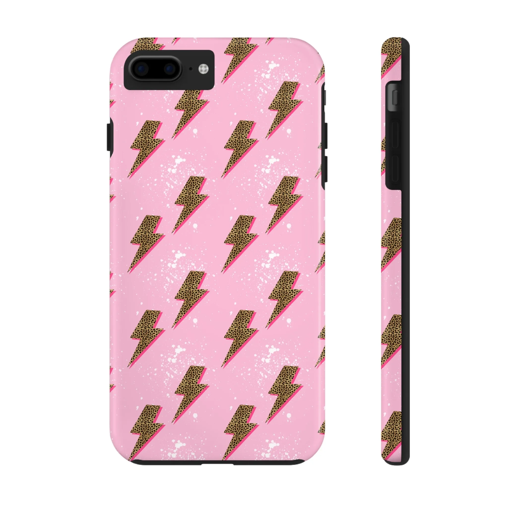 Cheetah Print Lightning Bolts Design Phone Case- Lightweight, Impact Resistant Cover for iPhone 6, 6s, 12, 13, 14, 15