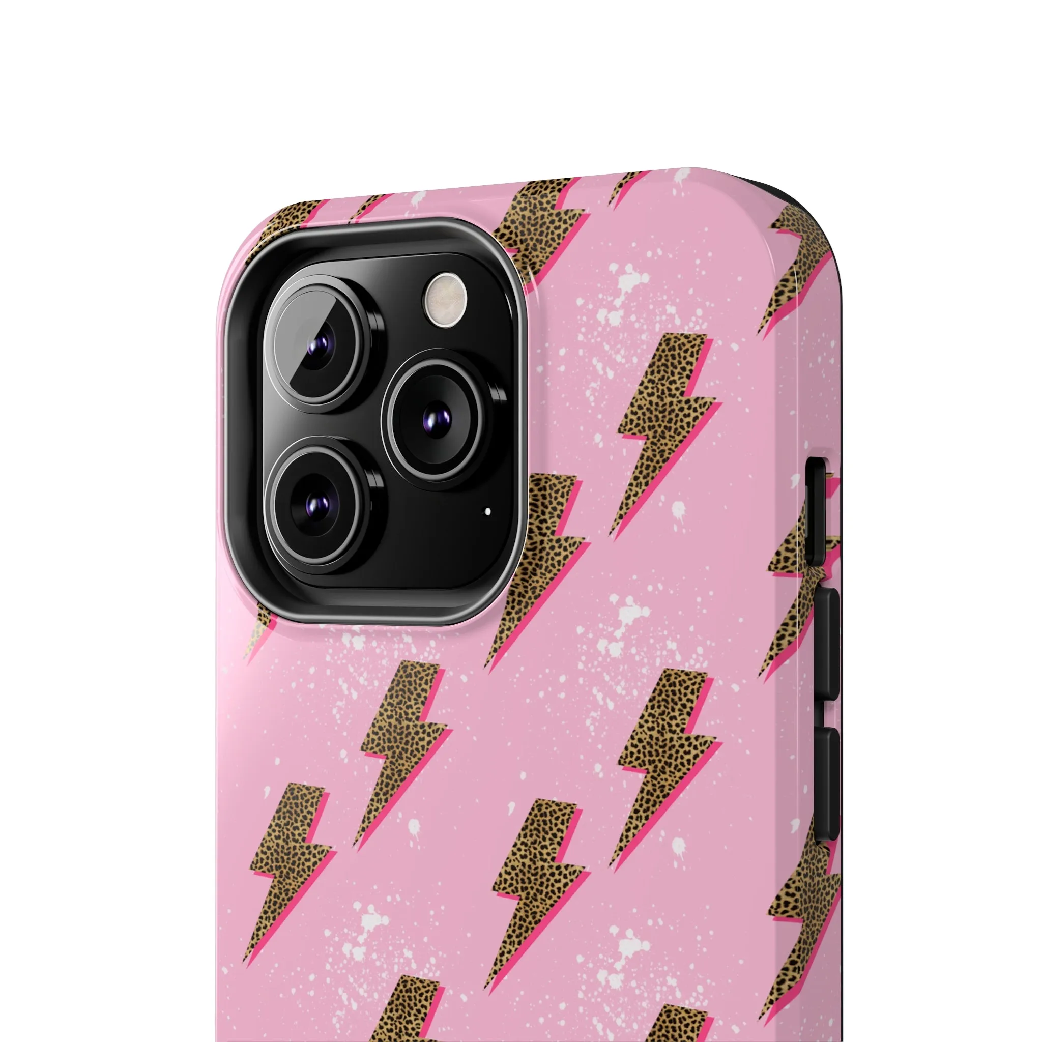 Cheetah Print Lightning Bolts Design Phone Case- Lightweight, Impact Resistant Cover for iPhone 6, 6s, 12, 13, 14, 15