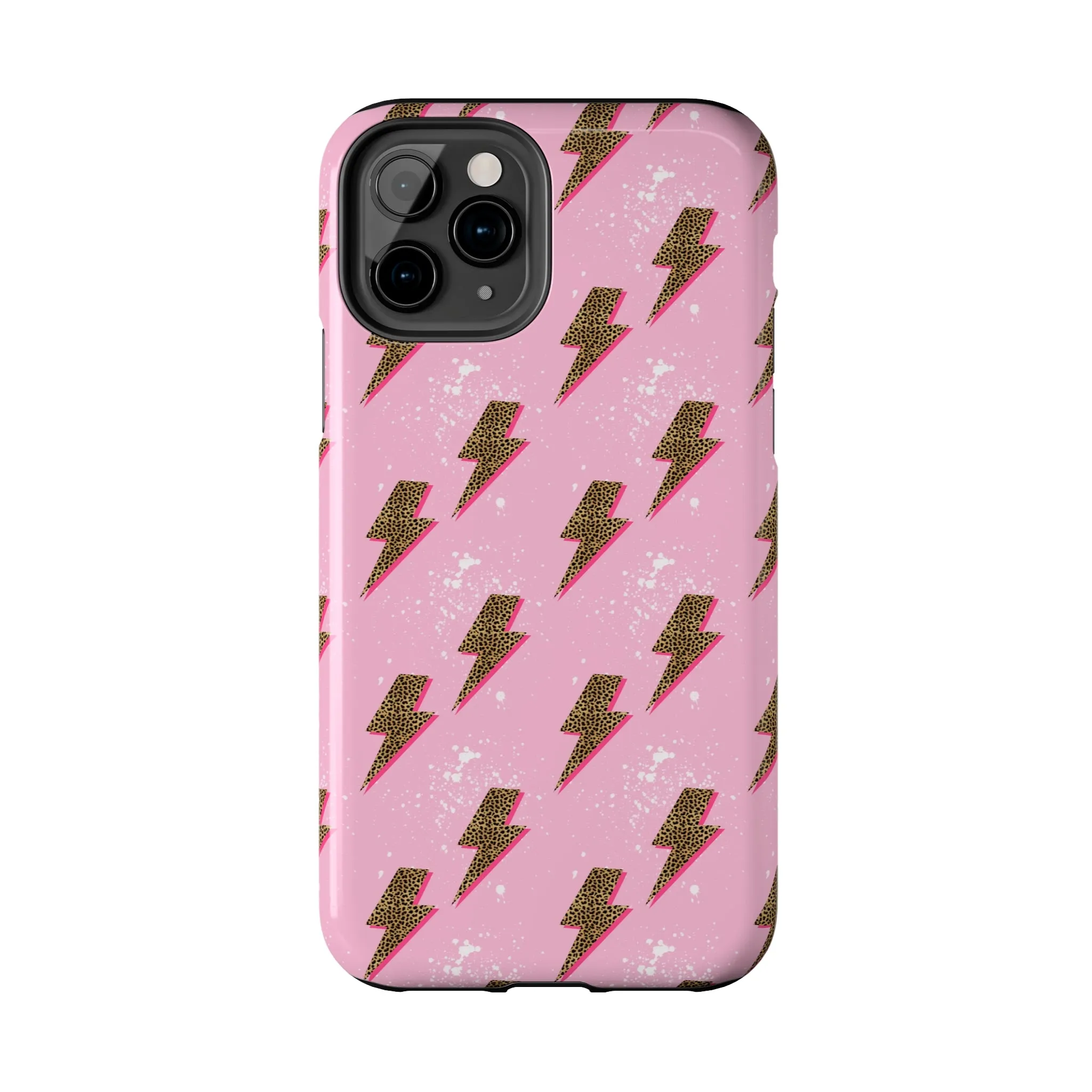 Cheetah Print Lightning Bolts Design Phone Case- Lightweight, Impact Resistant Cover for iPhone 6, 6s, 12, 13, 14, 15