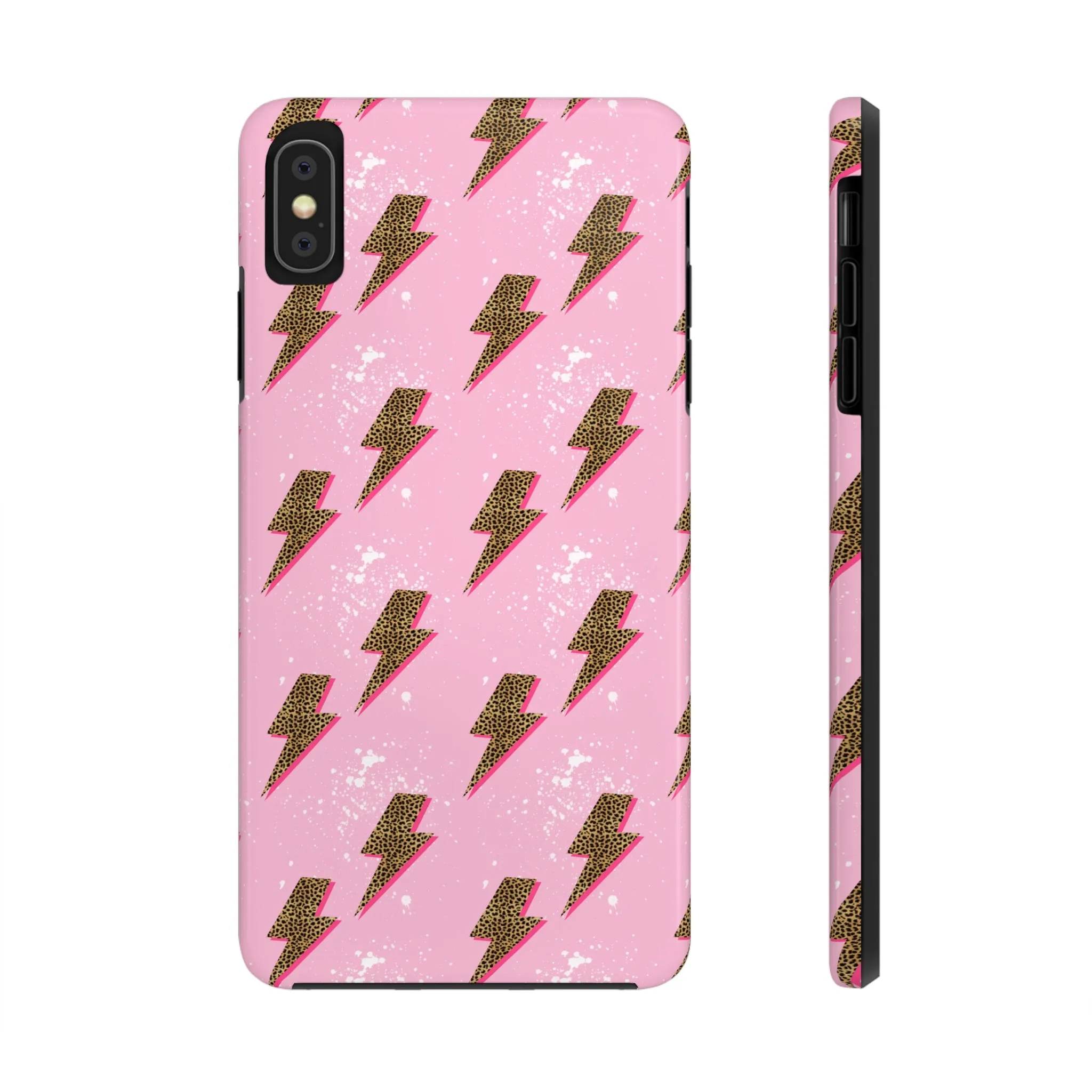 Cheetah Print Lightning Bolts Design Phone Case- Lightweight, Impact Resistant Cover for iPhone 6, 6s, 12, 13, 14, 15