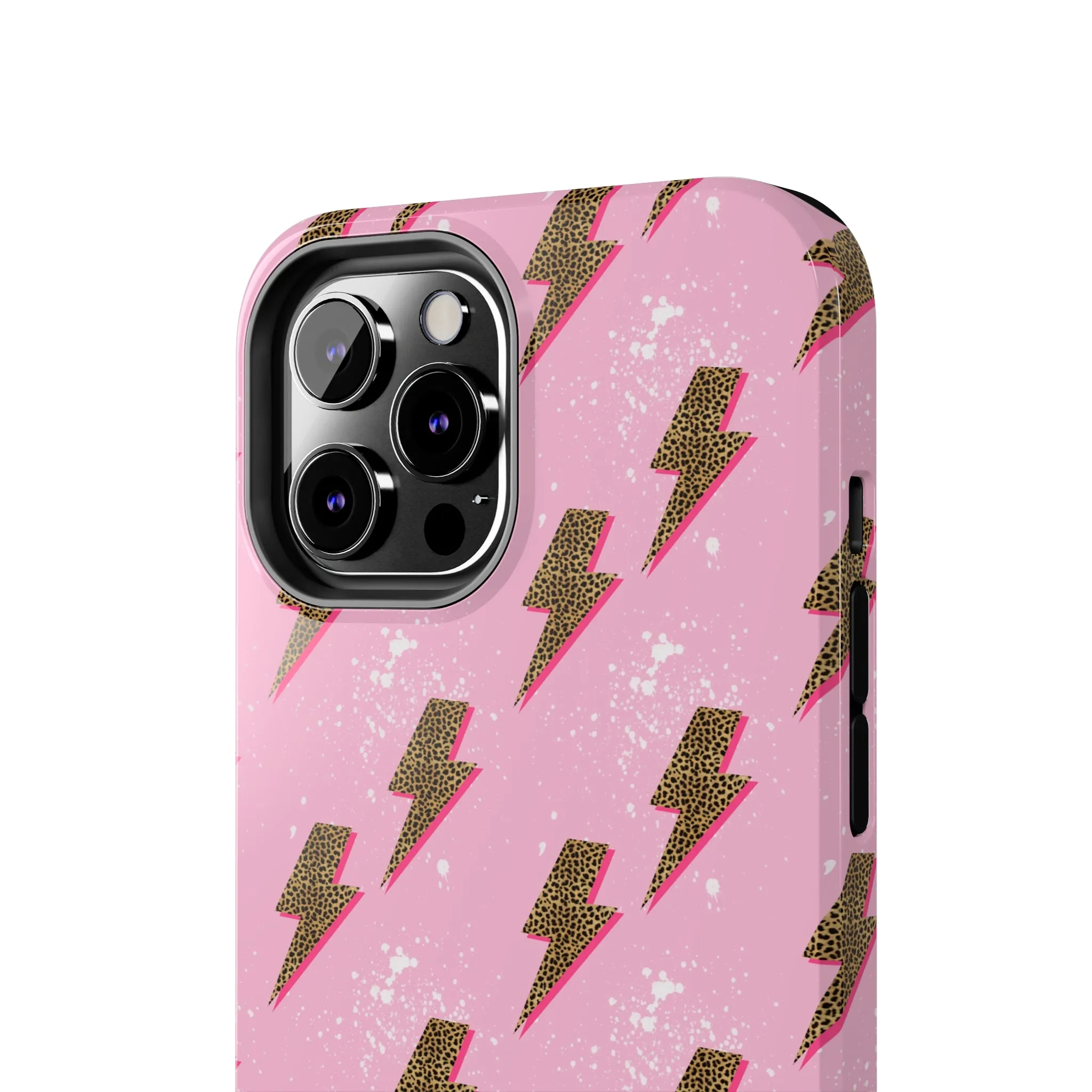 Cheetah Print Lightning Bolts Design Phone Case- Lightweight, Impact Resistant Cover for iPhone 6, 6s, 12, 13, 14, 15