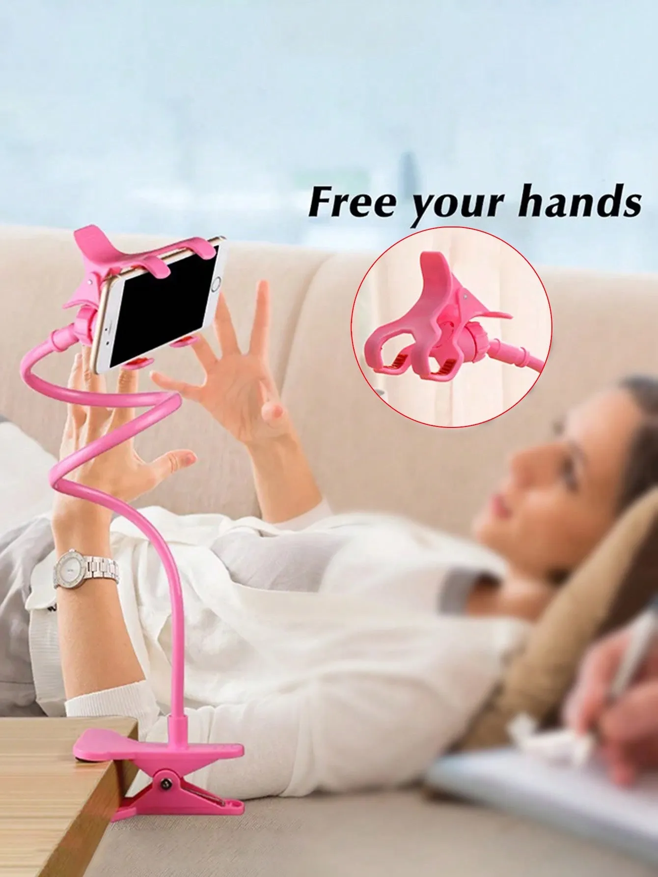 Clip on phone holder| Lazy Holder 360° Rotation Suitable For Iphone And Other Smartphones