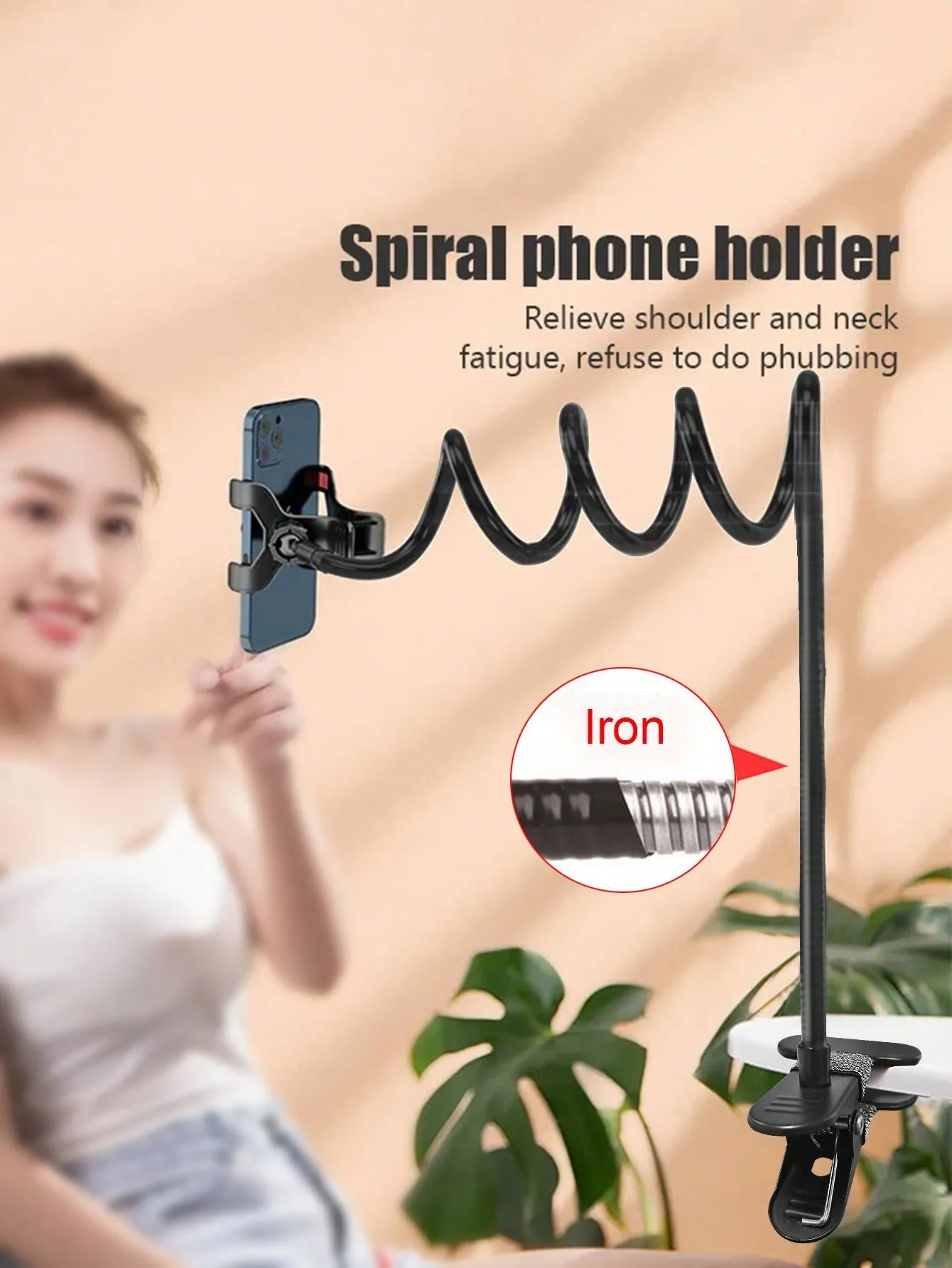 Clip on phone holder| Lazy Holder 360° Rotation Suitable For Iphone And Other Smartphones