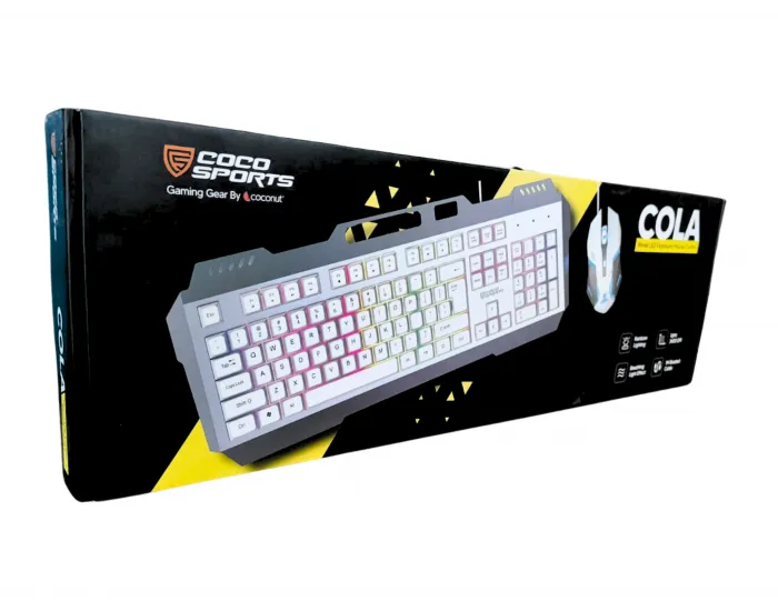 COCONUT GAMING KEYBOARD MOUSE COMBO USB GM33 COLA BLACK