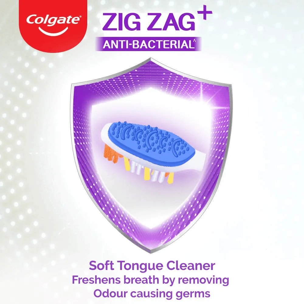 Colgate ZigZag Anti-Bacterial Toothbrush - Soft (Pack of 6)