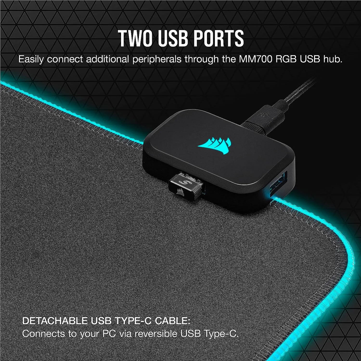 Corsair MM700 RGB Extended Cloth Gaming Mouse Pad CH-9417070-WW