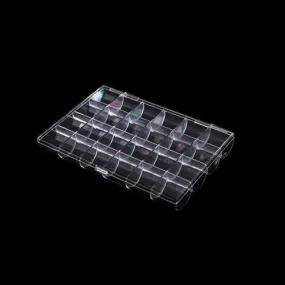 Cre8tion Accessories Box, CLEAR, 24 Grids, 10219 (Packing: 100 pcs/case) OK0515VD