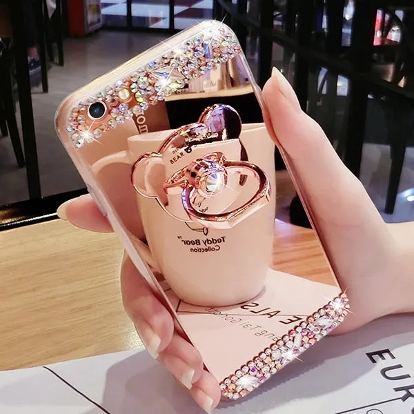 Crystal Phone Case For iPhone 11 Pro Max Diamond Luxury Cover For iPhone 7 8 6 6s Plus XS XR Xu Max